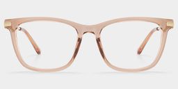 Selena Rectangle Beige Glasses0