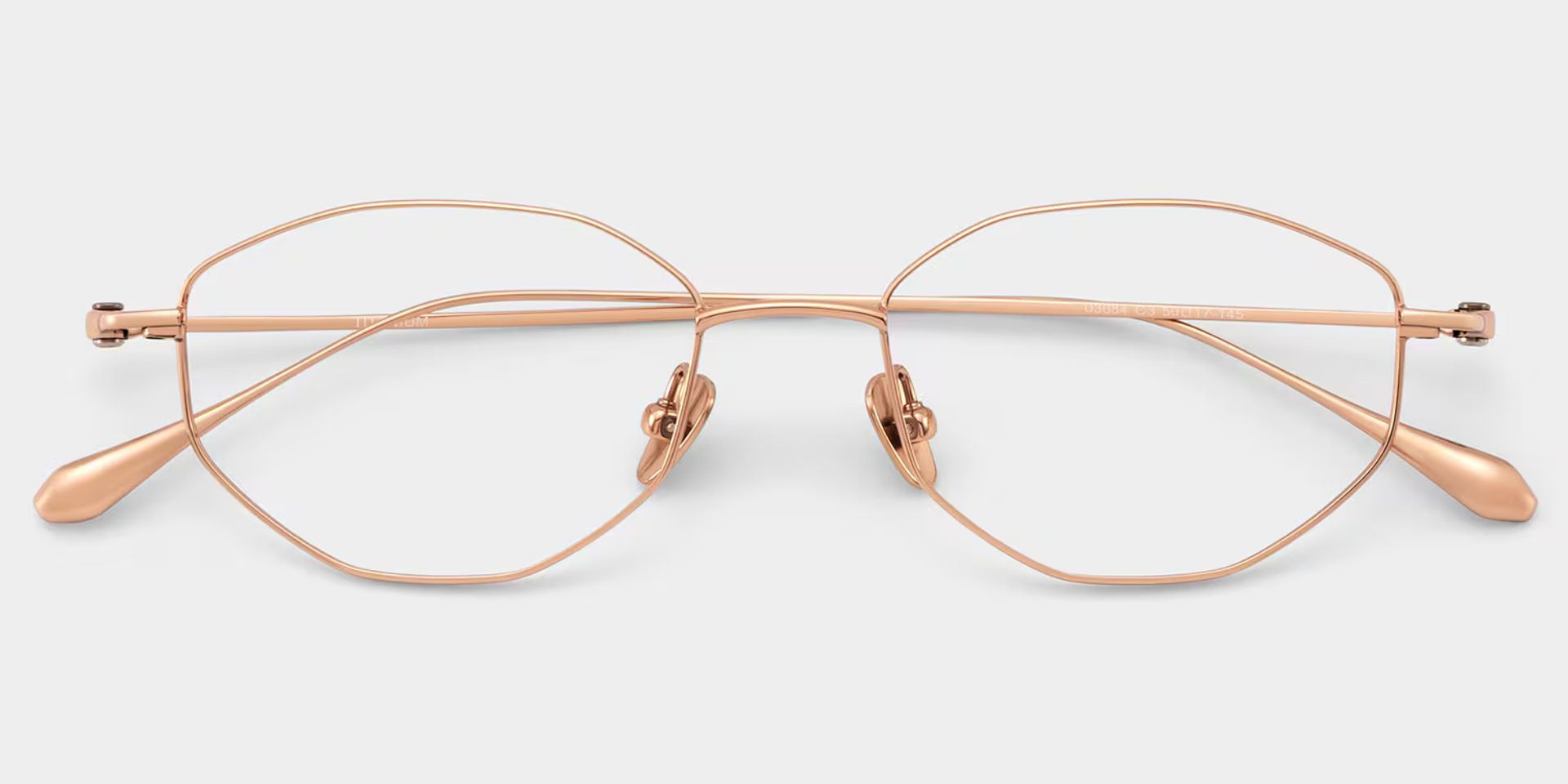 Everett Gold Frame Glasses with Geometric Frame Online |  ZEELOOL UK3