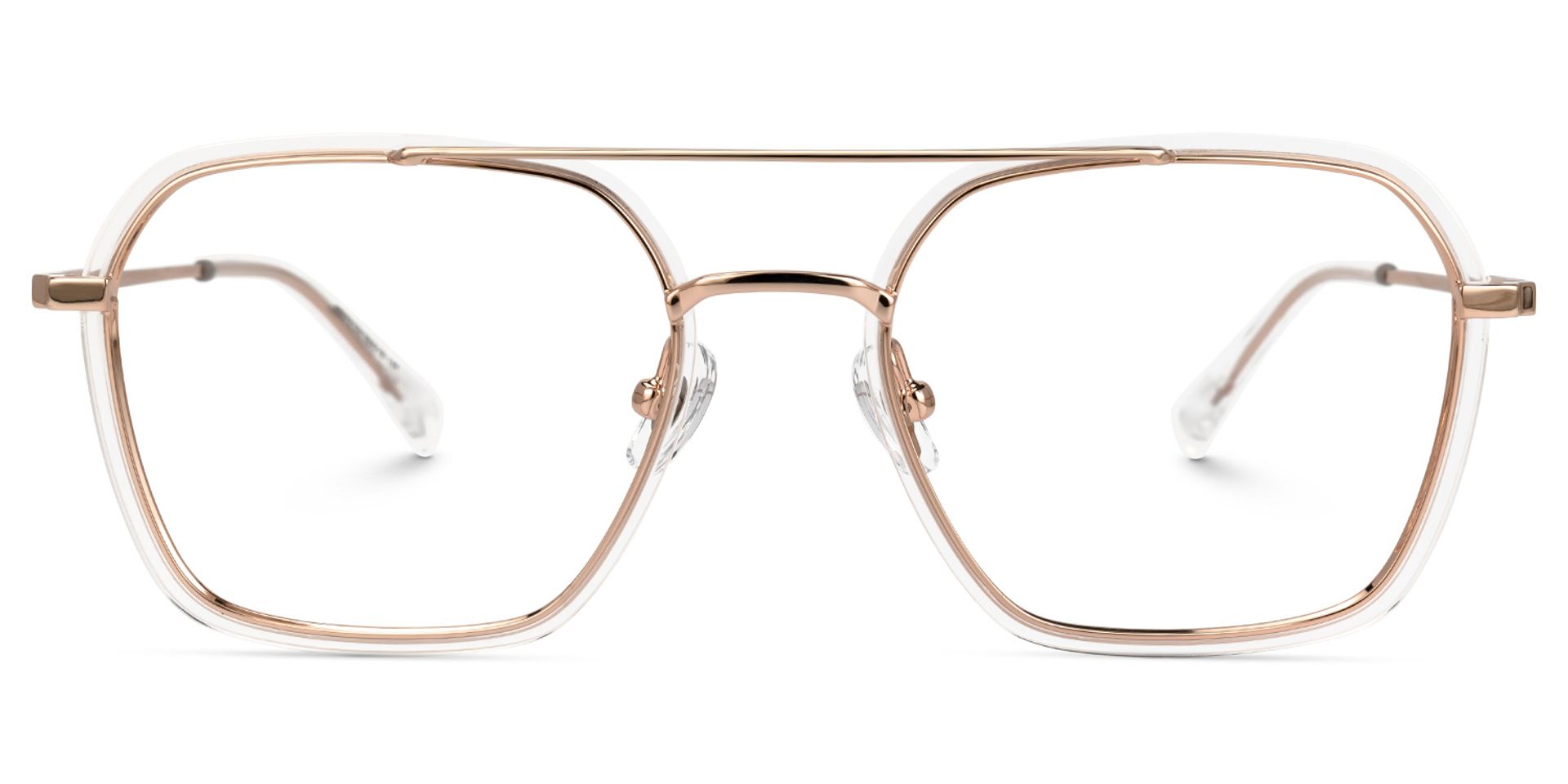 Sherie Aviator Clear Glasses0