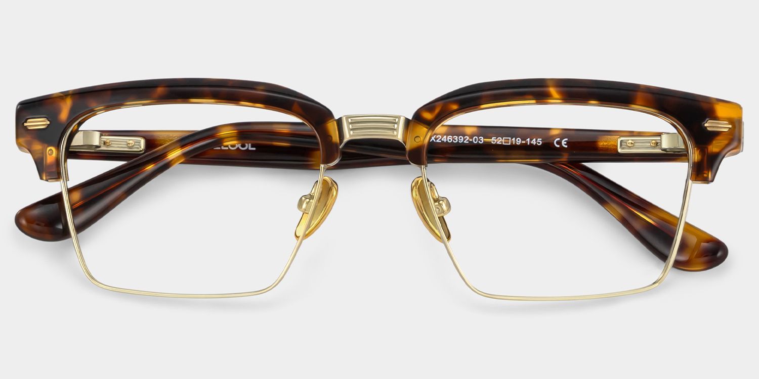 Landon Tortoiseshell Browline Glasses for Men | ZEELOOL2