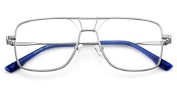 Bowdry Aviator Silver Gray Glasses2