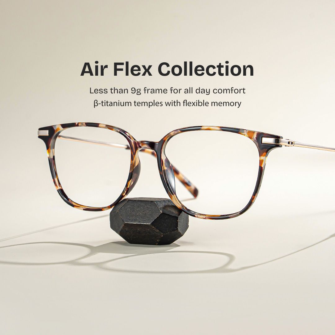 Florence Rectangular Tortoise Shell Eyeglass Frames for Women | ZEELOOL UK0