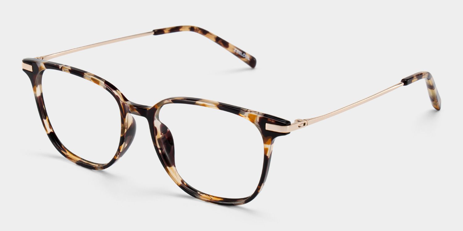 Florence Rectangular Tortoise Shell Eyeglass Frames for Women | ZEELOOL UK3