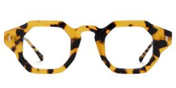 Mariluz Geometric Tortoise Glasses0