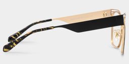 Dacarine Square Black Gold Glasses4