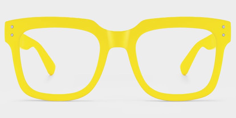 Liizbeett Square Yellow Glasses