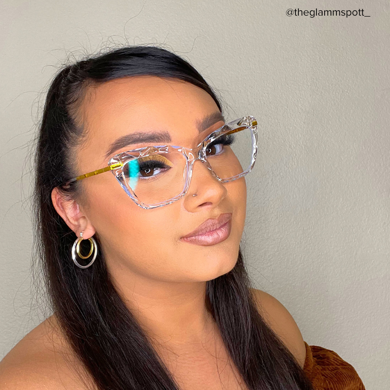 Juliet Crystal Cateye Frame Glasses | ZEELOOL UK8