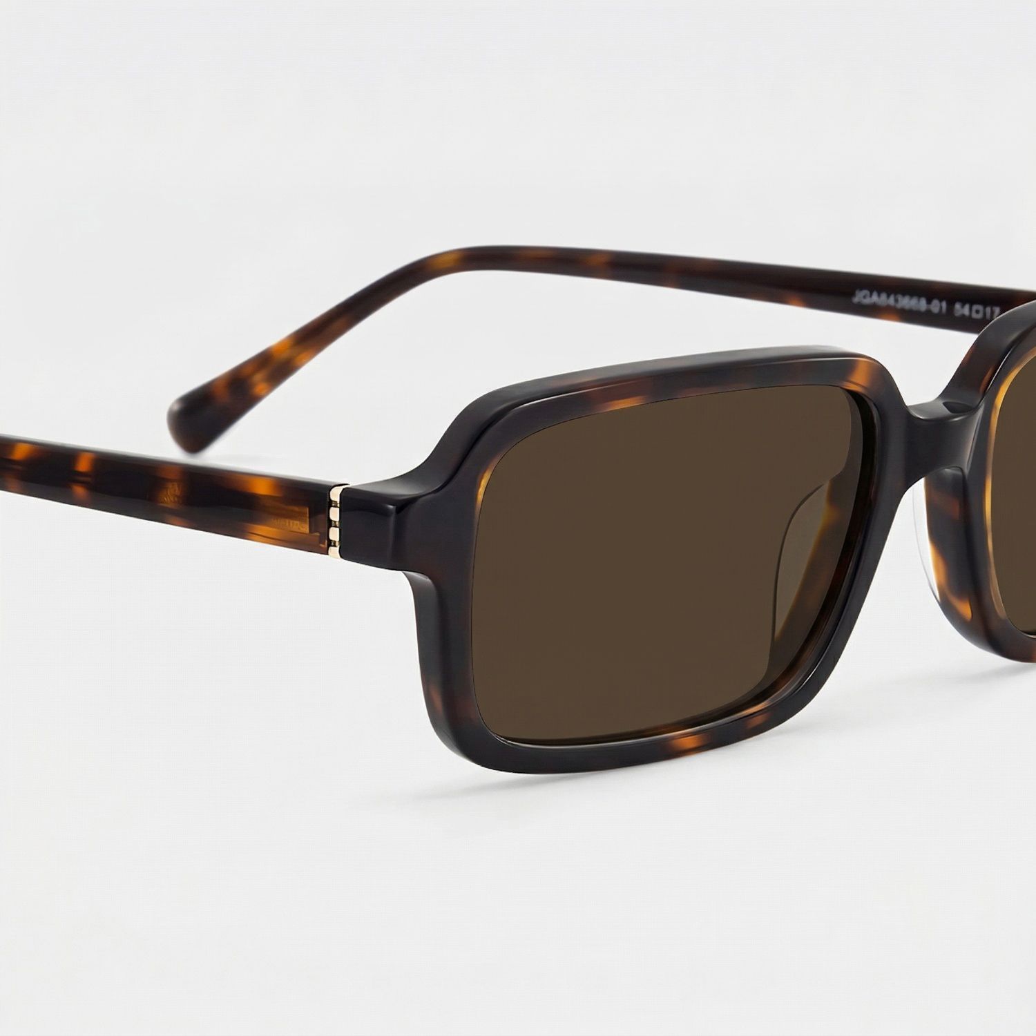 Danielle Matte Brown Tortoise Rectangle Glasses | ZEELOOL4