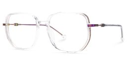 Joana Geometric Clear Glasses3