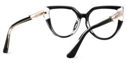 Damary Cateye Black-Clear Glasses3
