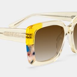 Palma Square Yellow Sunglasses4