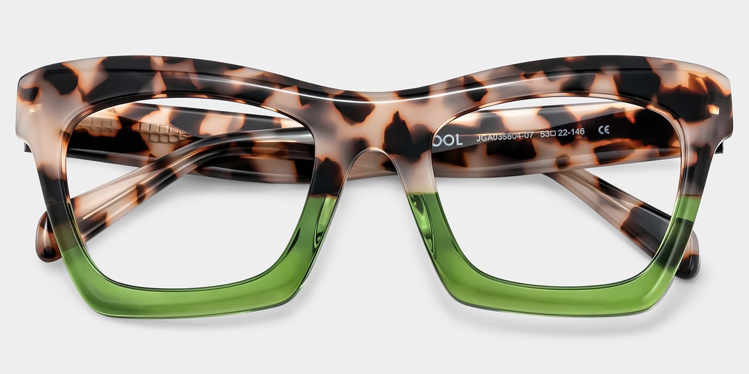 Benitez Square Two-Tone Frame & Prescription Eyeglasses3