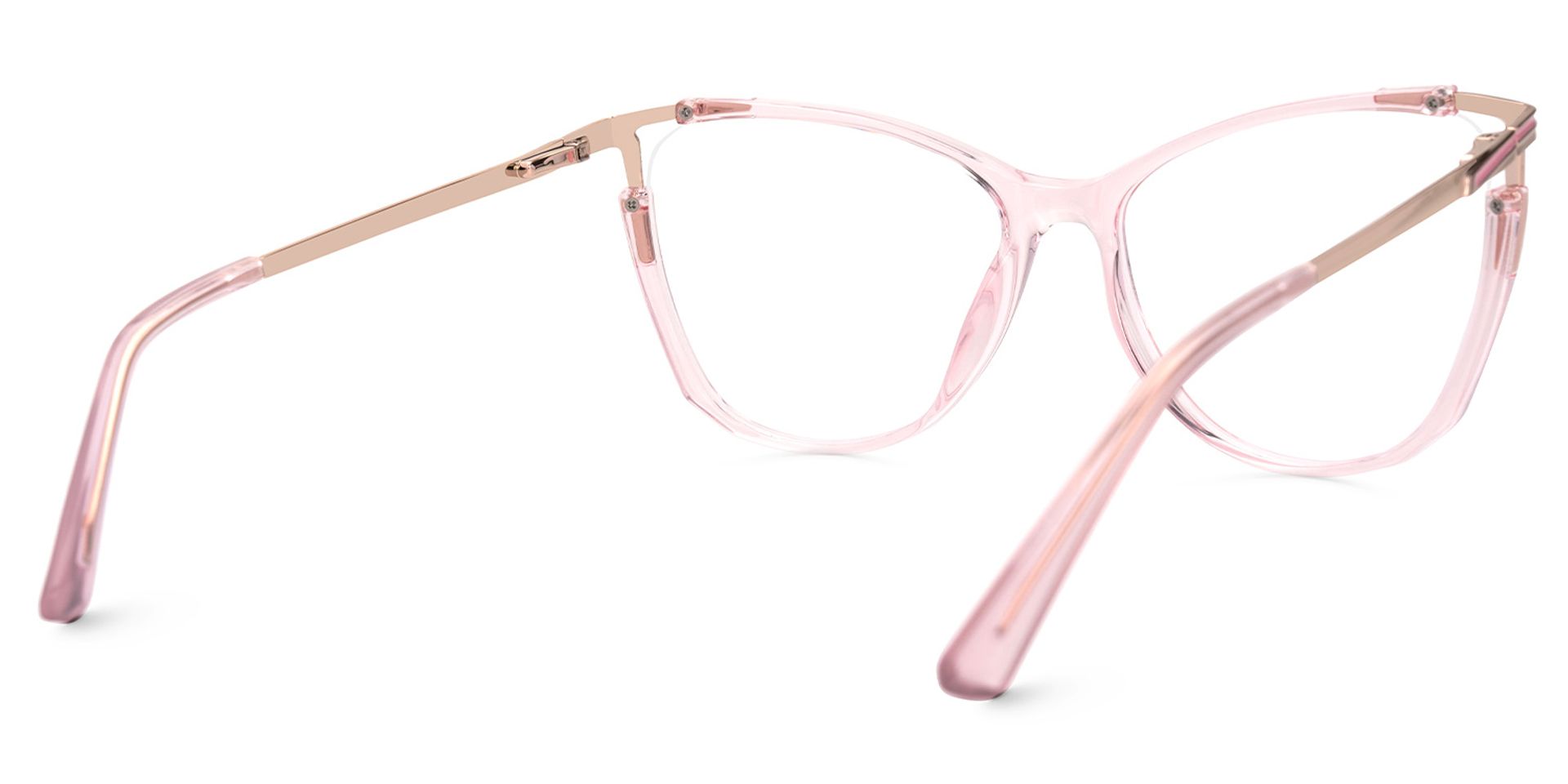 Yomary Pink Perspex Glasses with Cat-Eye Frames3