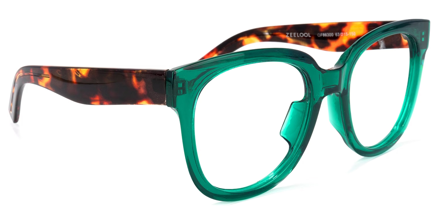 Harrell Square Dark-Green Glasses5