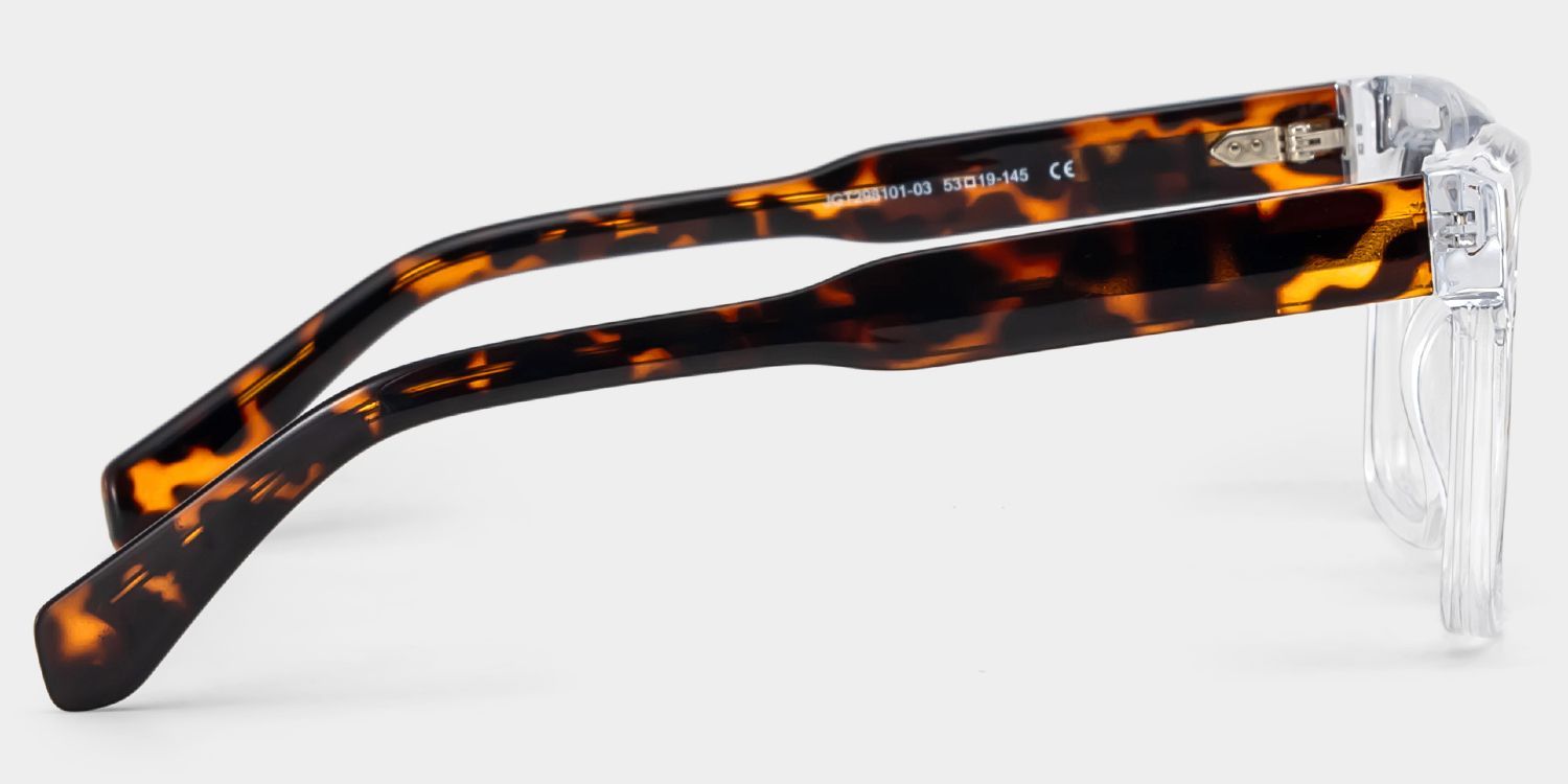 Connor transparent full rim rectangle eyeglasses Online | ZEELOOL4