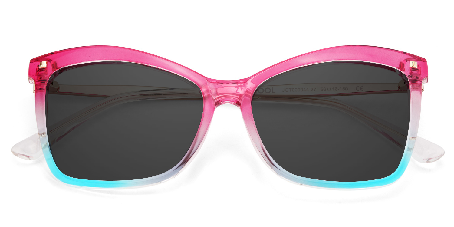 ZEELOOL Isaebella Butterfly Pink Blue Sunglasses