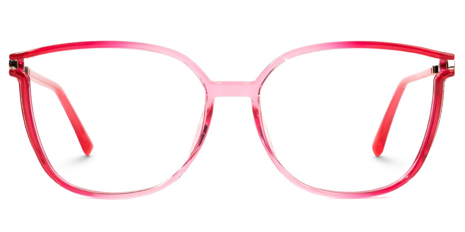 Rodz Square Red Eyeglasses and Thin Glasses Frames0