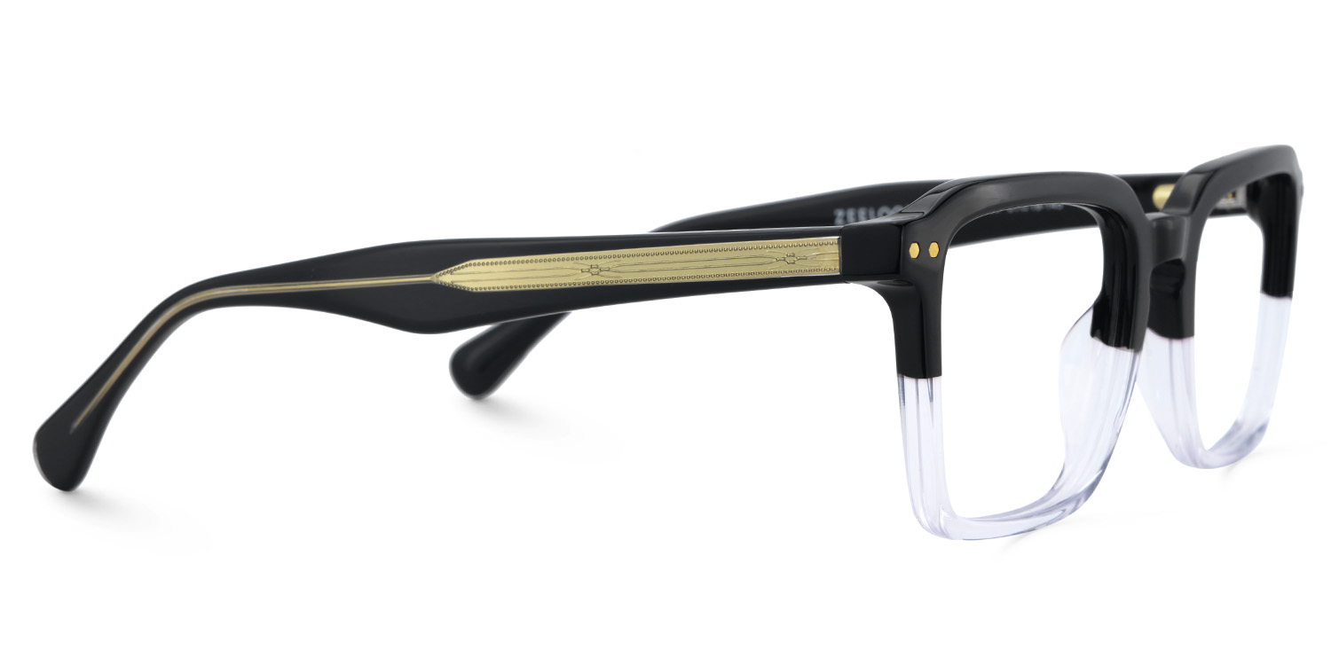 Vickerie Thin Black Crystal Glasses in Square Design | ZEELOOL UK4
