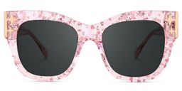 Minfia Square Pink Glasses1