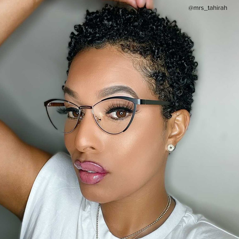 Sydney Cat Eye Metal  Black Frame Glasses | ZEELOOL UK7