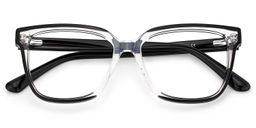 Benguie Square Black Clear Glasses2