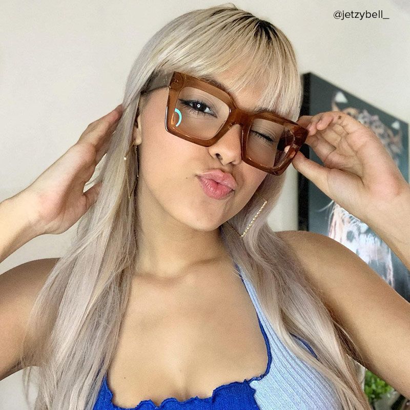 Lobo Square Beige Glasses