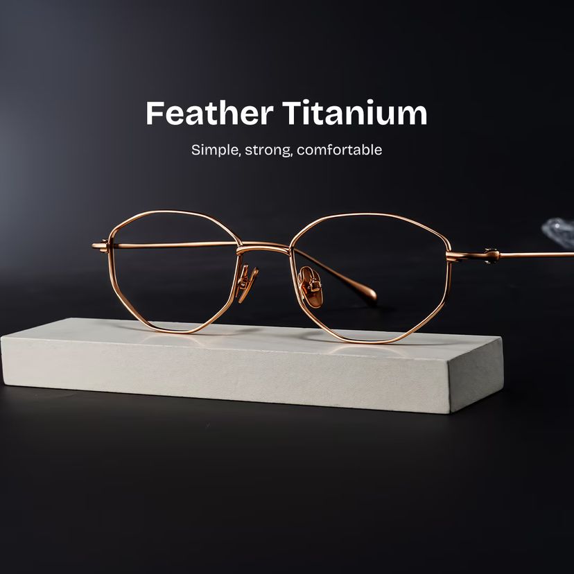 Everett Geometric Gold Glasses