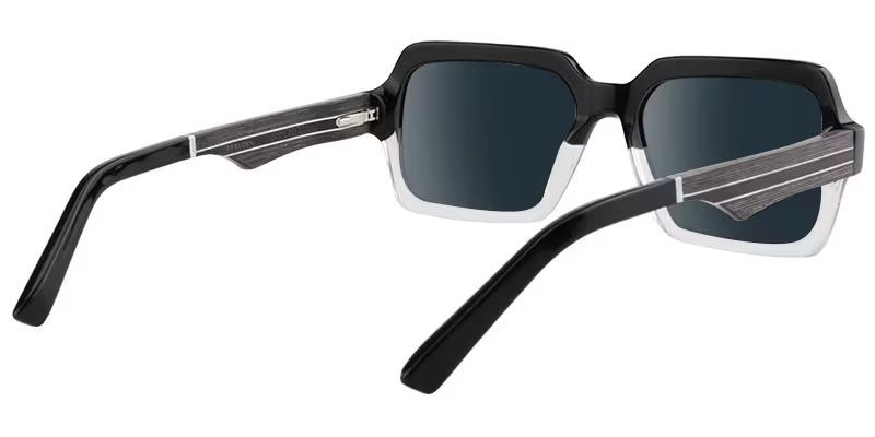 Jack Rectangle Black & Clear Sunglasses | ZEELOOL UK3