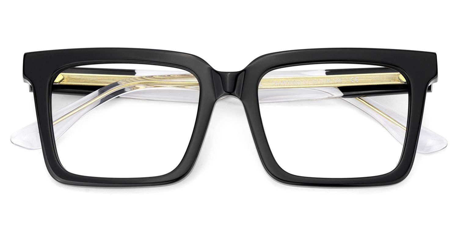 Black Square Frame Glasses - Hattie on Sale | ZEELOOL UK2