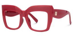 Alberta Red Square Glasses1