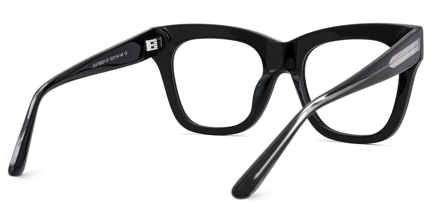 Grabar Black Square Frames Glasses for Women | ZEELOOL UK3