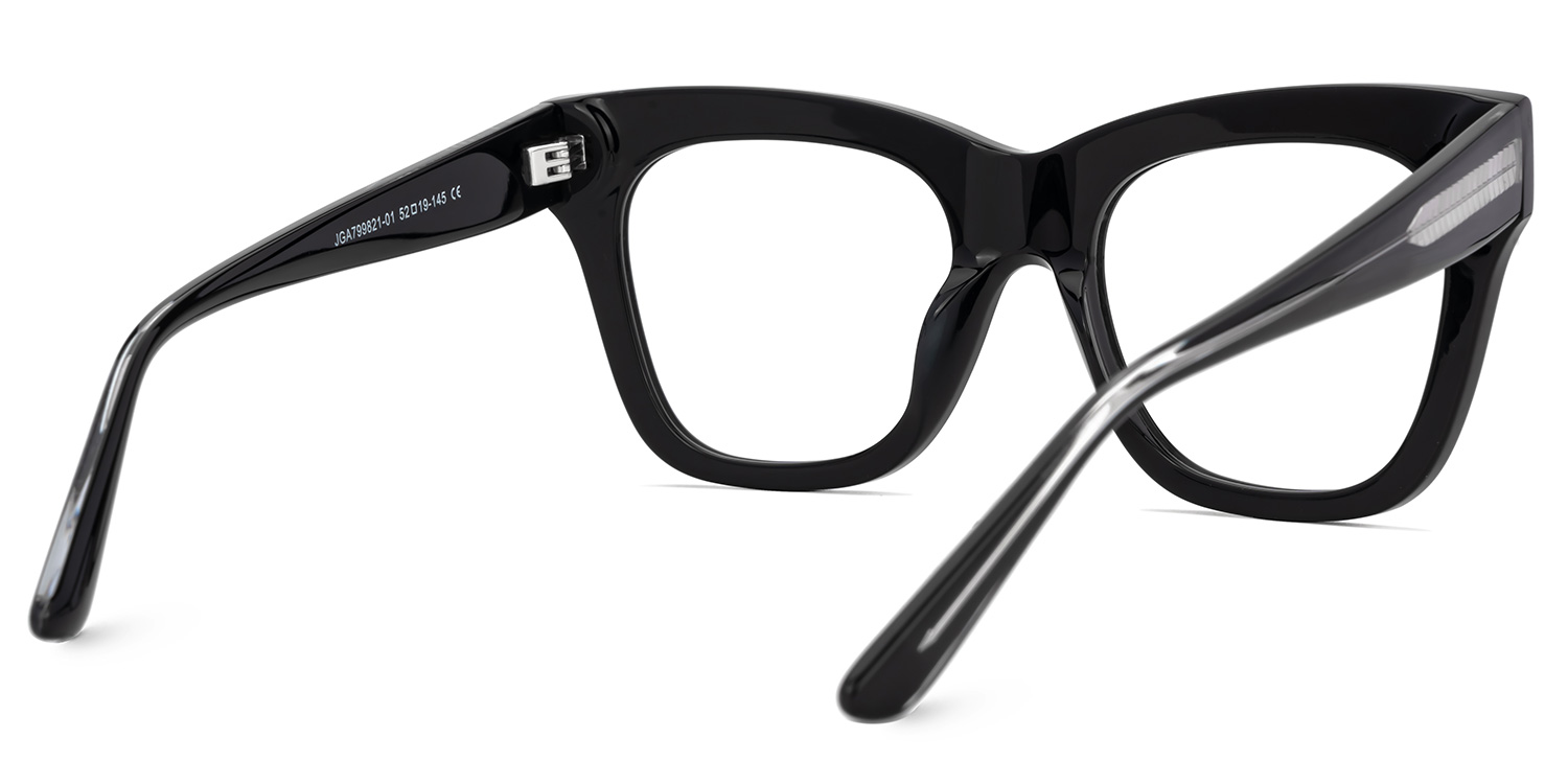 Grabar Black Square Frames Glasses for Women | ZEELOOL UK3