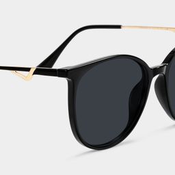 Chanty Black Round Sunglasses4