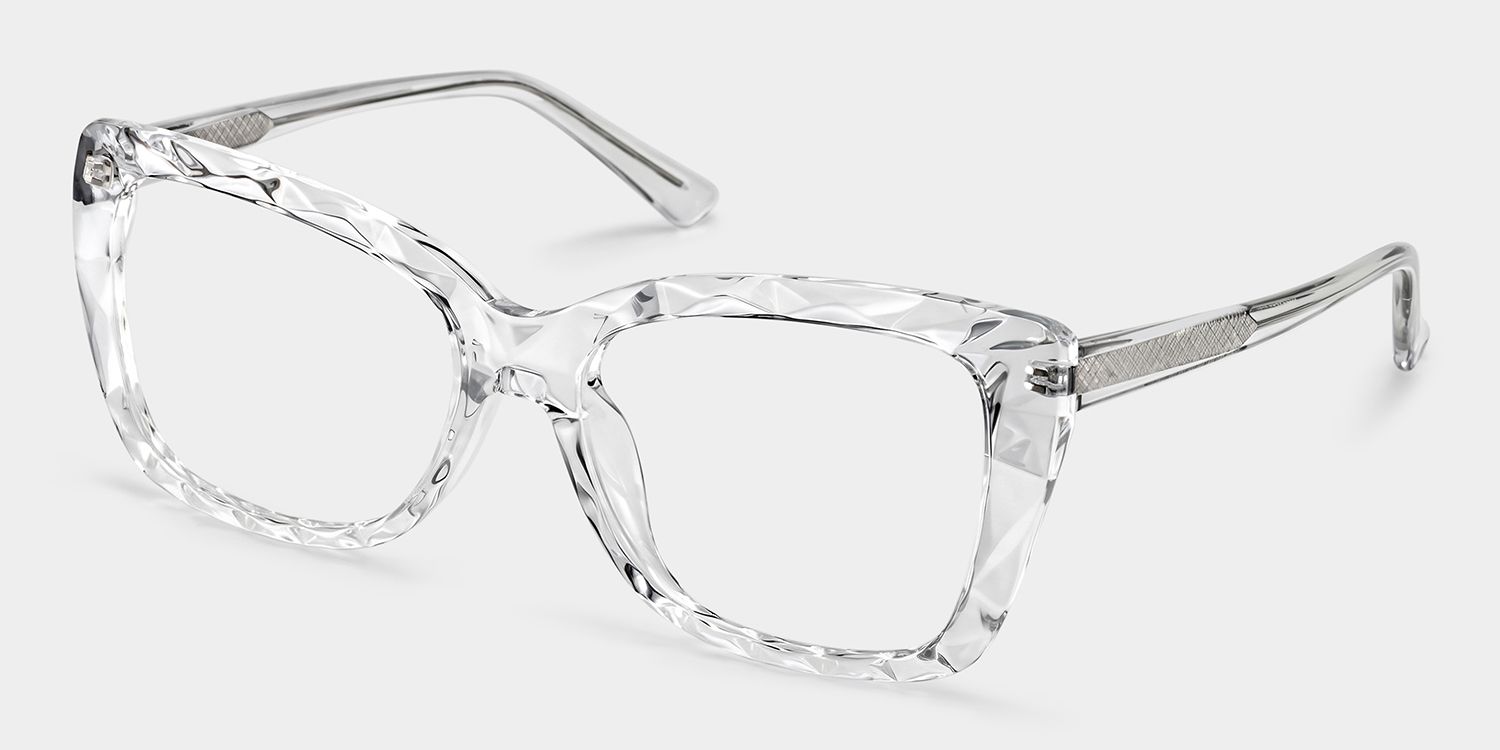 Edna Cateye Clear Frame Glasses | ZEELOOL UK2