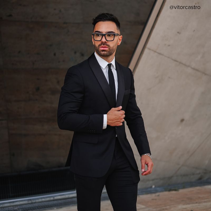 Riley Rectangle Black Frosted Frame Glasses | ZEELOOL UK6