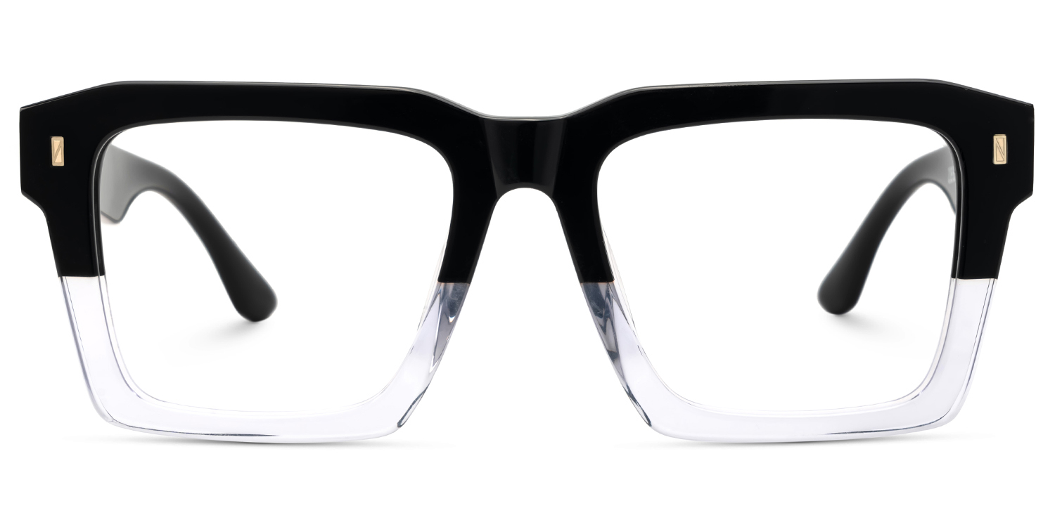 Kenish Square Black Crystal Glasses2