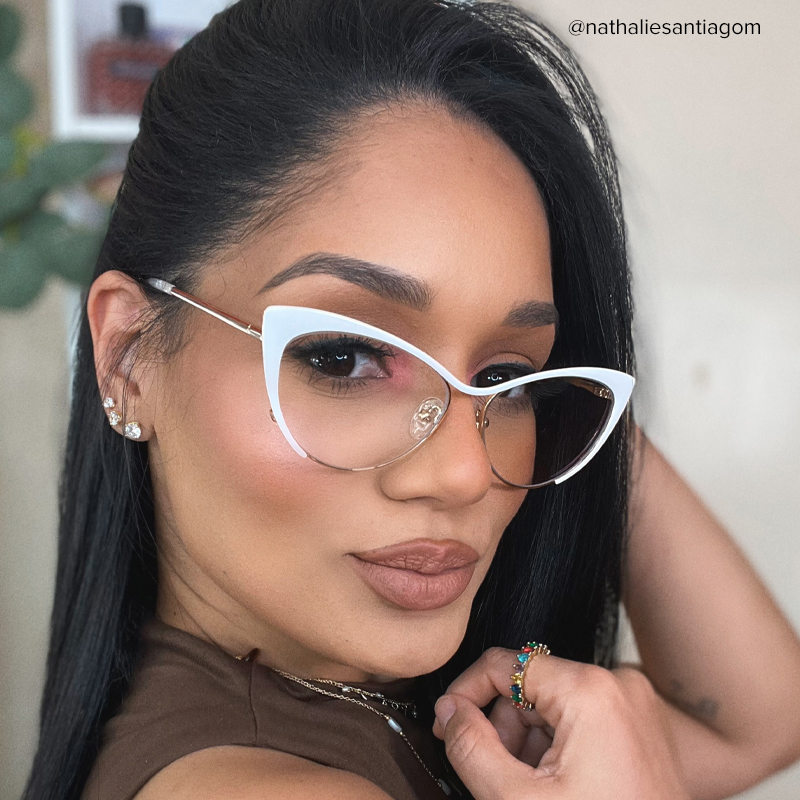 Ellen Cateye White Glasses11