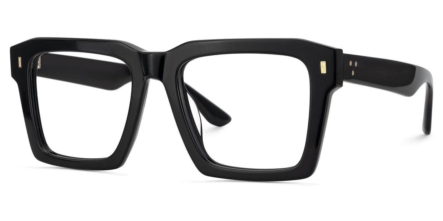 Large Square Prescription Glasses With Black Color3