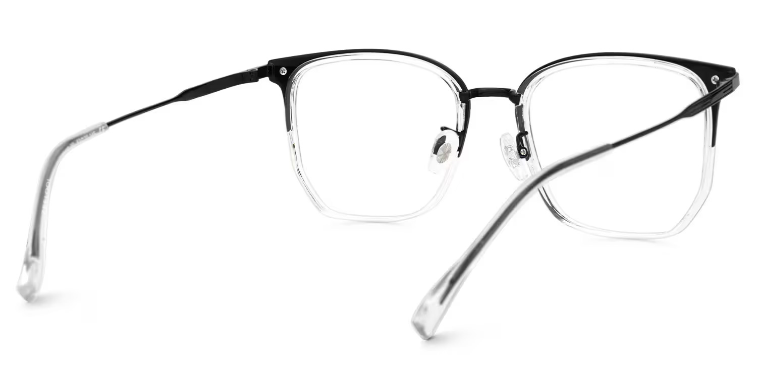 Roque Mixed-material Geometric Crystal Frame Glasses | ZEELOOL UK4