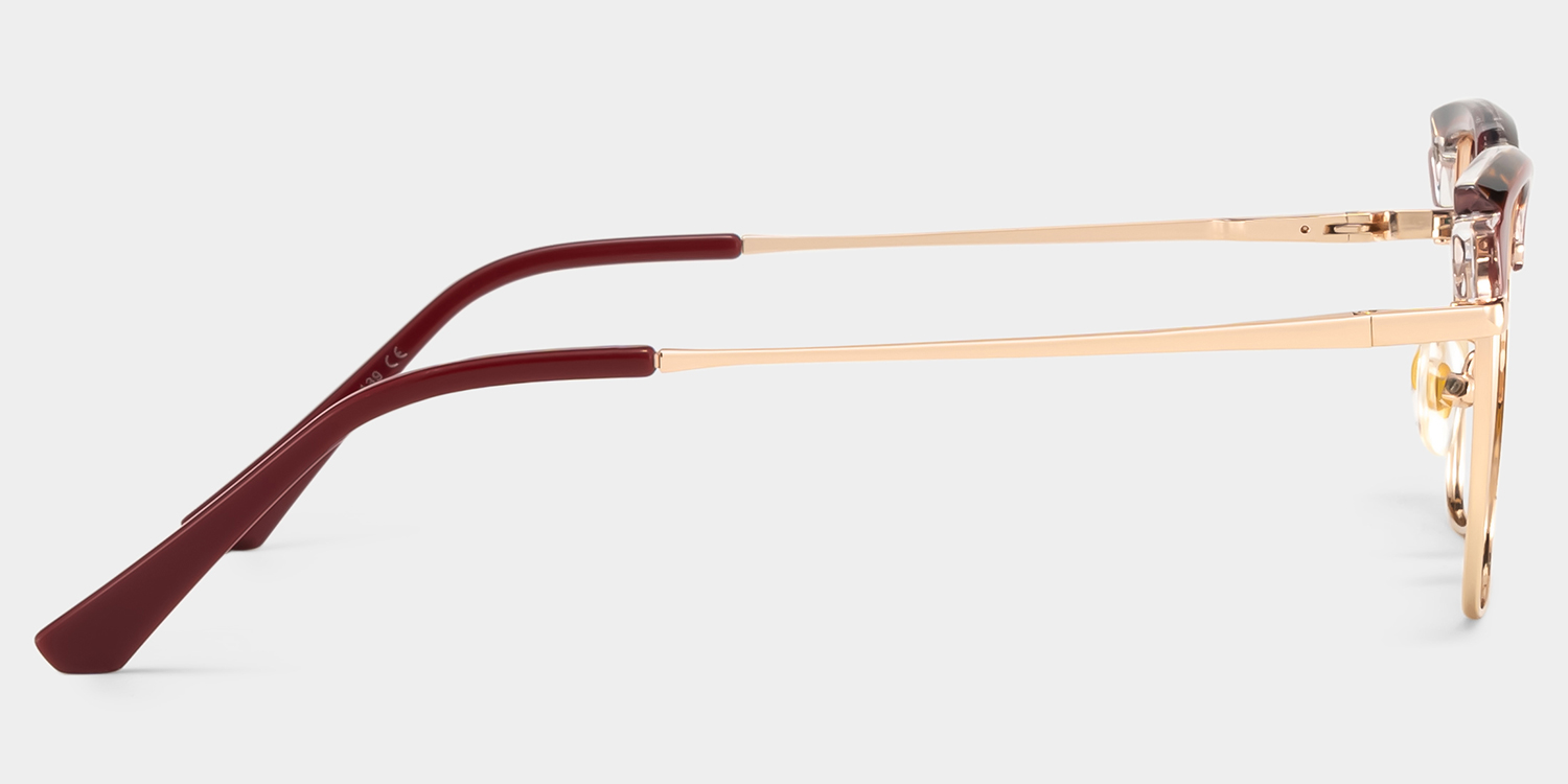 Phoebe Browline Red Frame Eyeglasses for Woman| ZEELOOL UK4