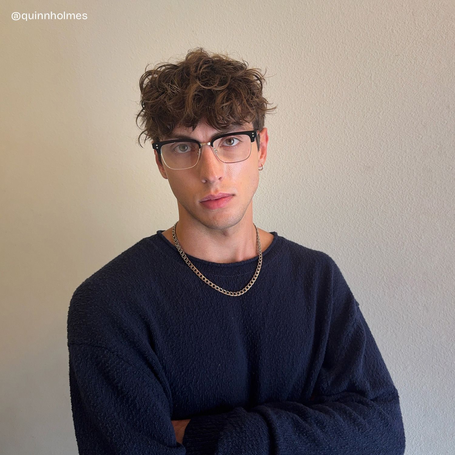 Ryan black and gold browline Frame glasses Online | ZEELOOL6