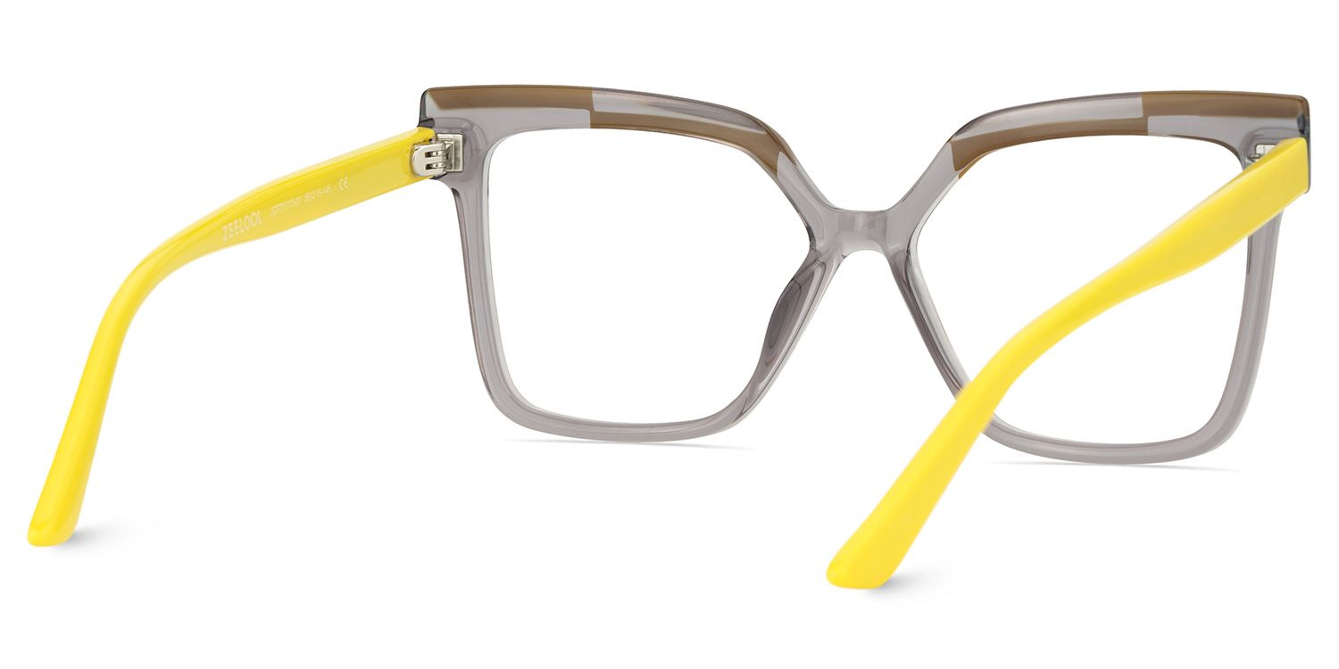 Eboney Square Gray Eyeglasses and Glasses Frames4