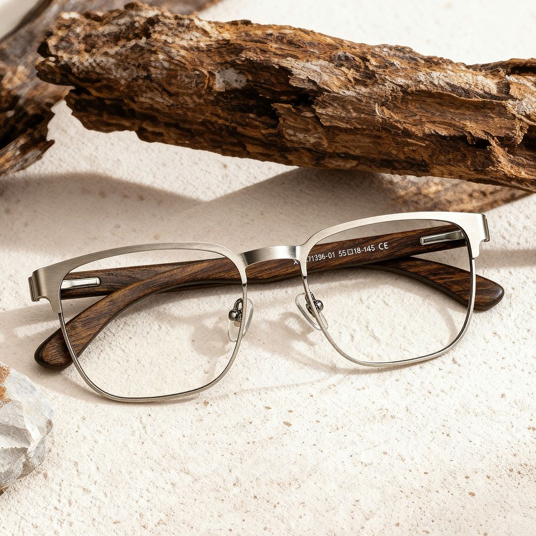 Luke silver browline glasses Online | ZEELOOL1