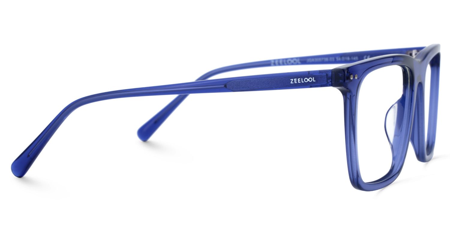 Men's Blue Frame Glasses With Square Shape3
