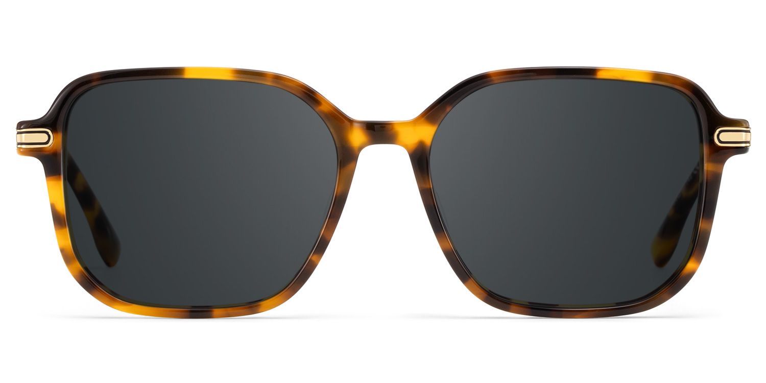 Jetson Tortoise Rectangle Polarized Sunglasses for Driving | ZEELOOL UK0