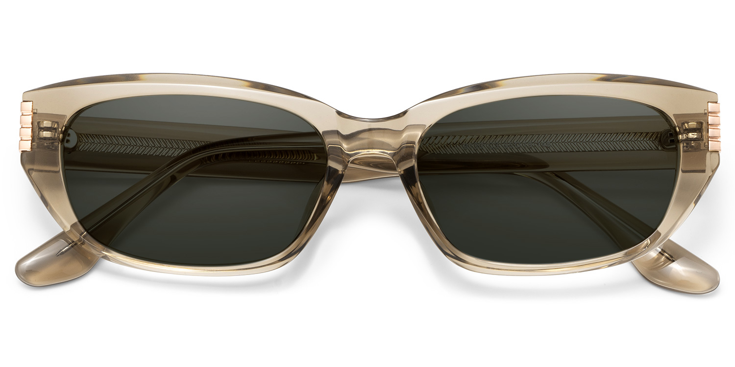 Riviera Geometric Champagne Sunglasses1