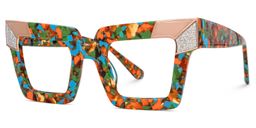 Suenila Square Floral Glasses1