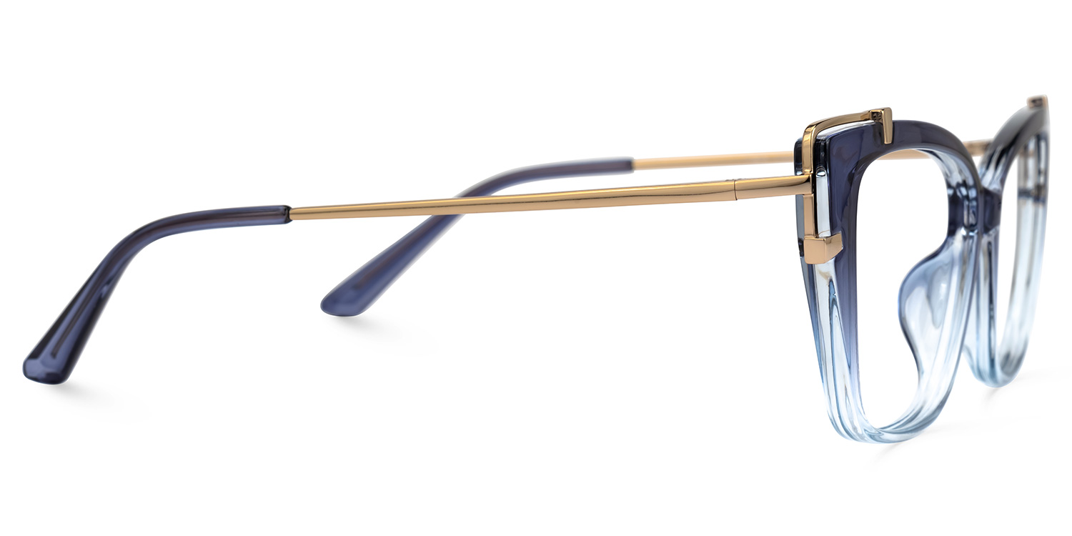 Kiran Cateye Blue Glasses2