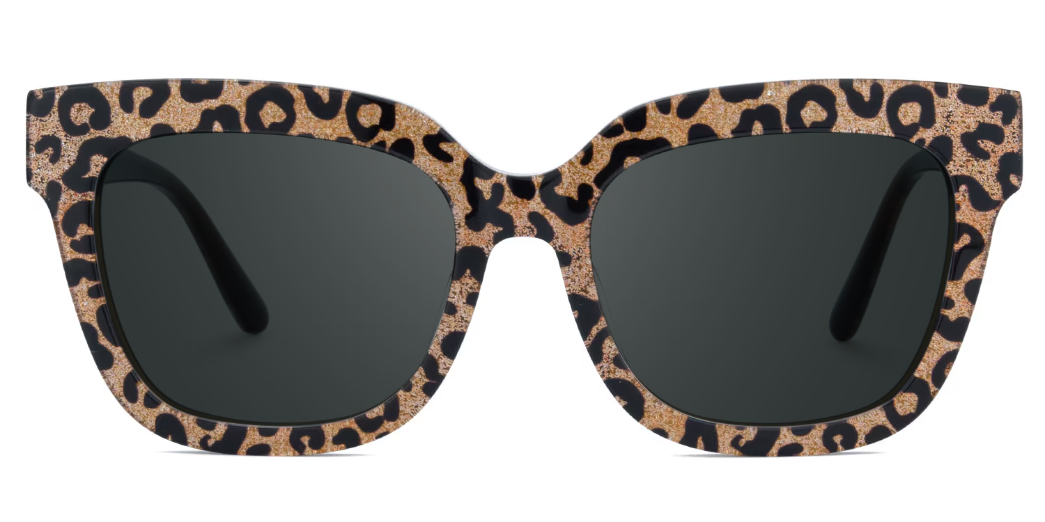 Yaniska Square Leopard Glasses0