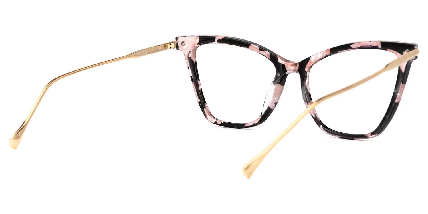 Hilary Butterfly Pink Floral Frame Eyeglasses | ZEELOOL UK3